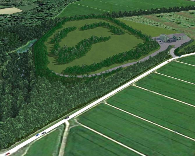 rendering progetto discarica Brianco