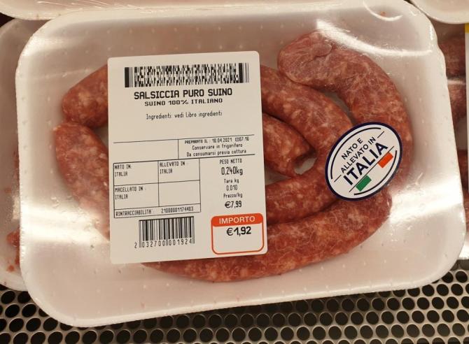 Etichettatura carne suina
