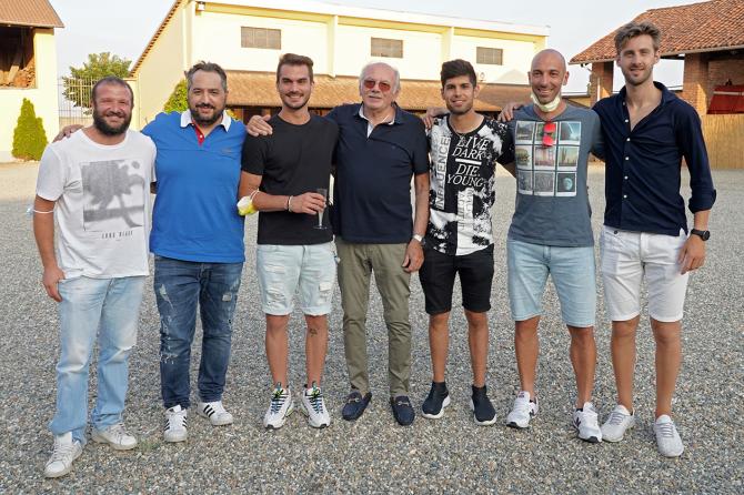 Gianni Torazzo e giocatori (foto Morera)