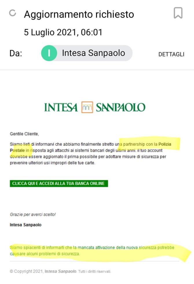 Mail truffa