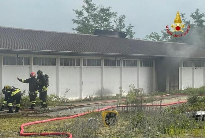 intervento vigili del fuoco a trino