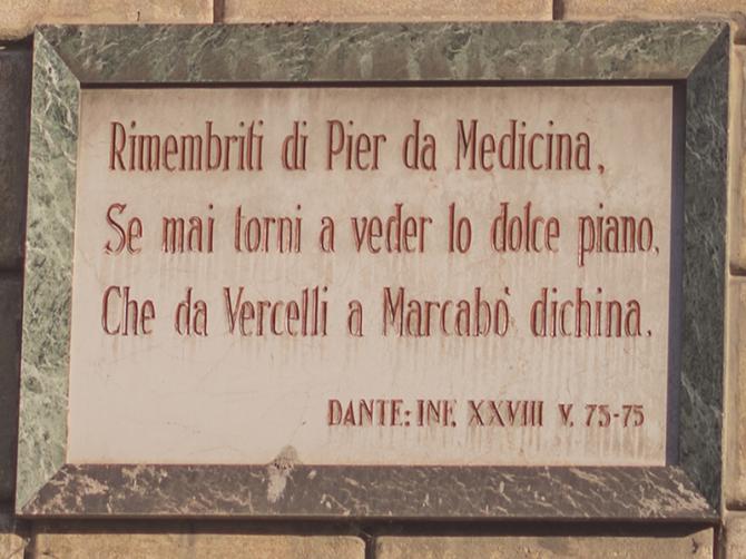 Vercelli targa Dante