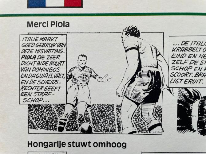 Piola mondiale in un fumetto