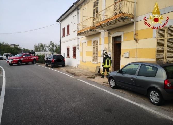 Via Carengo vigili del fuoco