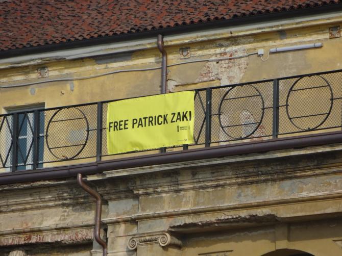 Upo striscione Zaki