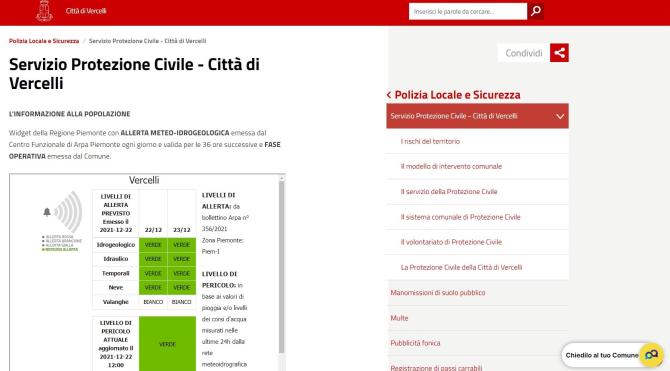 Pagina Protezione civile 