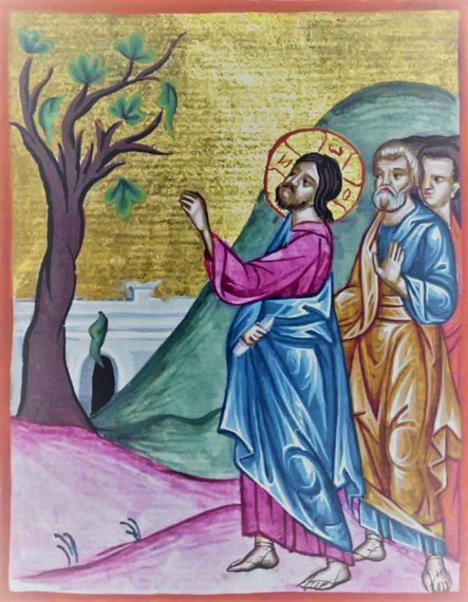 Gesù e l'albero di fichi