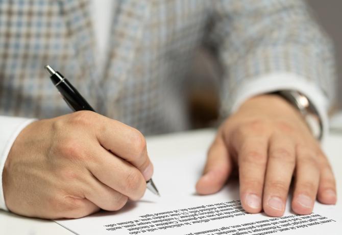 Firma accordo contratto