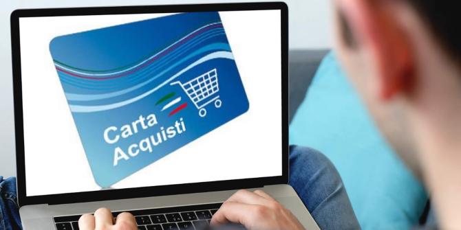 Carta acquisti (foto dal sito Mef)