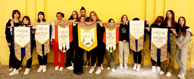 Stendardi del Carnevale realizzati dal corso di moda dell’Ipsia