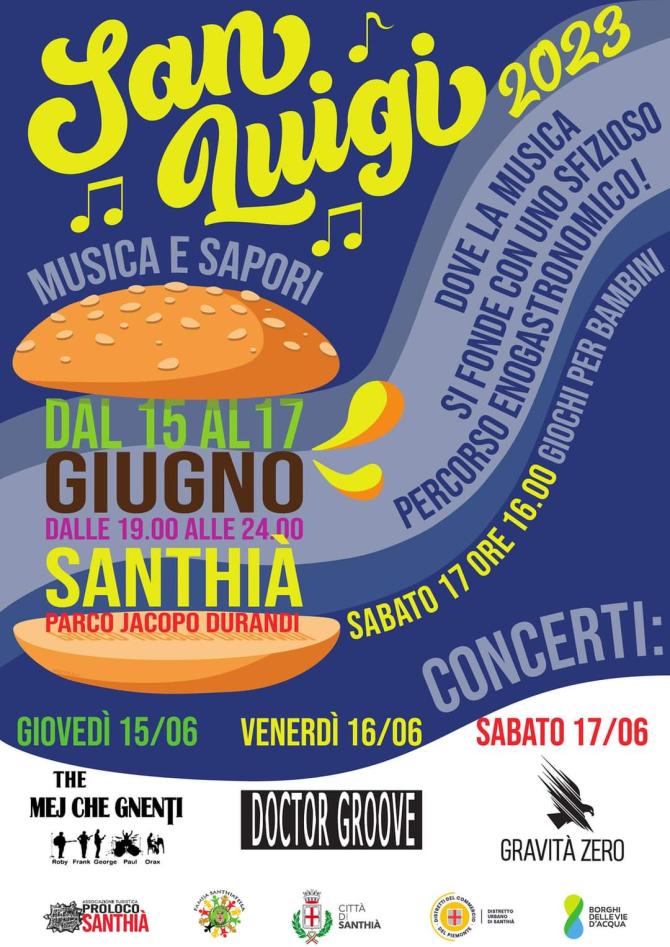 Santhià: musica e sapori per la Festa di San Luigi