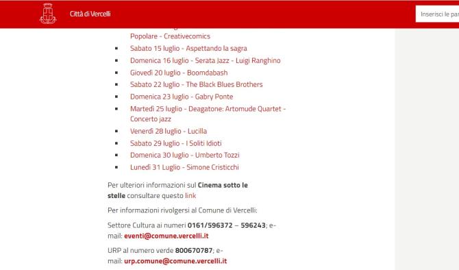sito comune urp