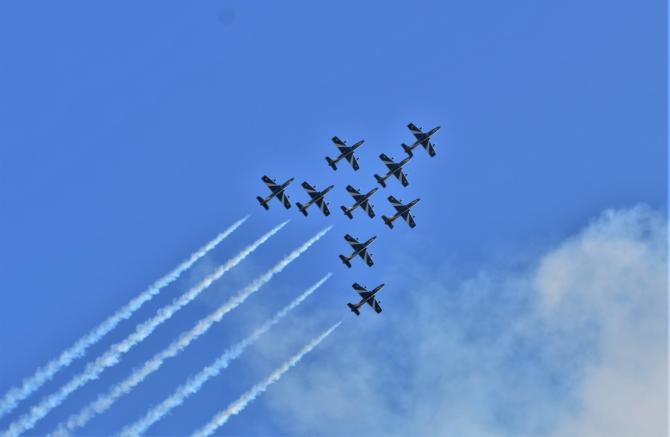 Le foto delle prove delle Frecce Tricolori