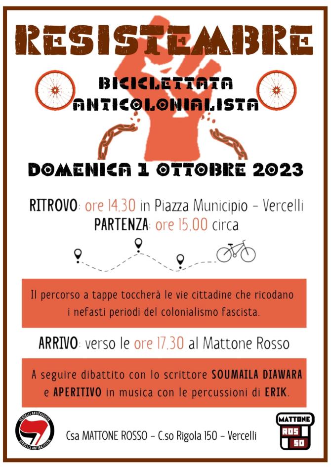Biciclettata anticolonialista