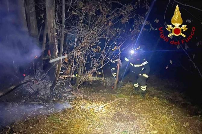 Incendio Postua bosco 27 novembre 2023
