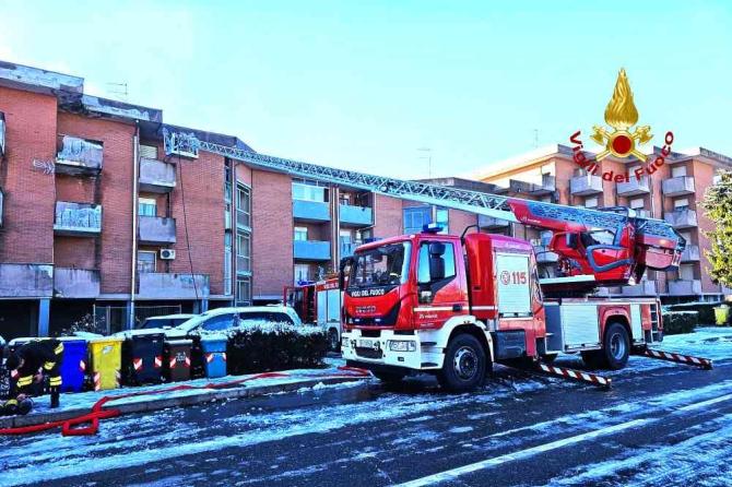 Vigili del fuoco a Santhià