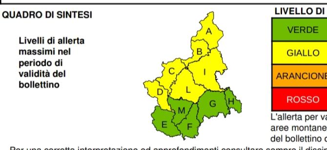 Allerta gialla per la giornata di oggi