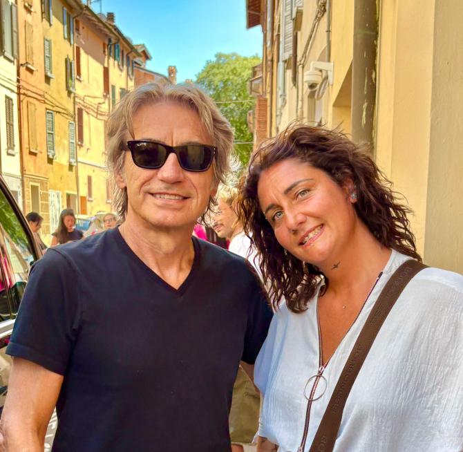 Luciano Ligabue e Sabrina Burei