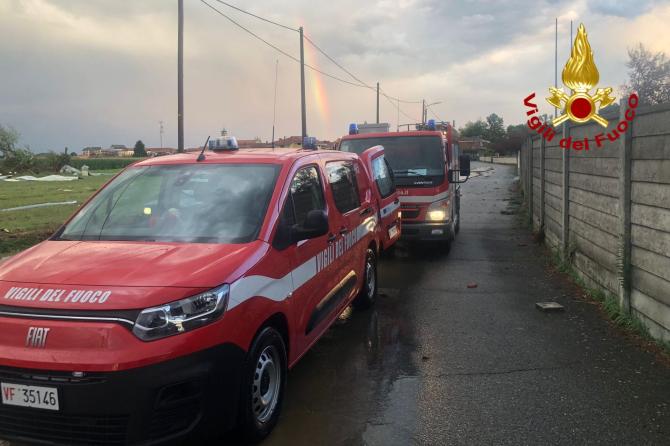 Cigliano: danni in un'abitazione per il maltempo