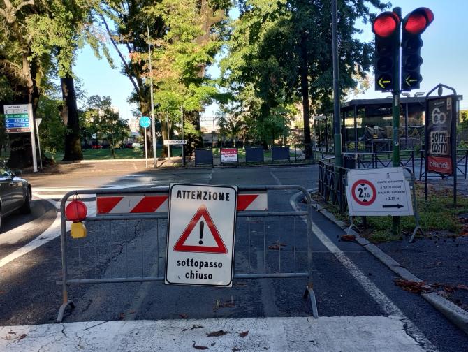 Chiusura sottopasso rione Isola sabato 30 agosto