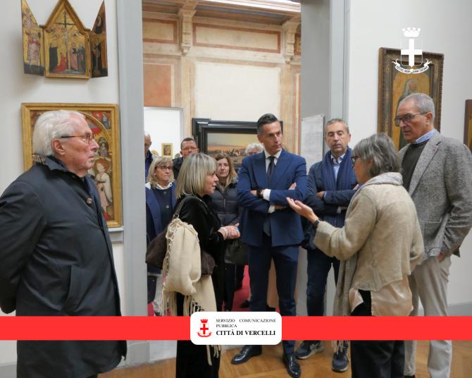 L'assessore regionale alla Cultura  Marina Chiarelli al Museo Borgogna
