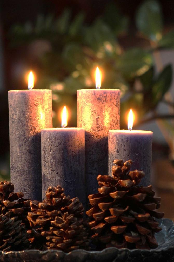 candele con pigne