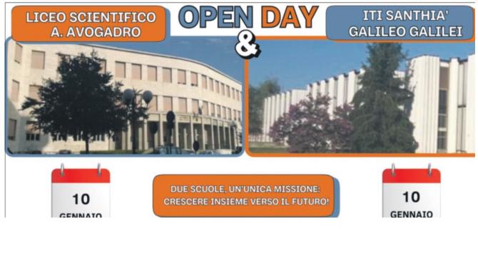 Open day al Liceo Scientifico di Vercelli e all'Itis di Santhi&agrave;