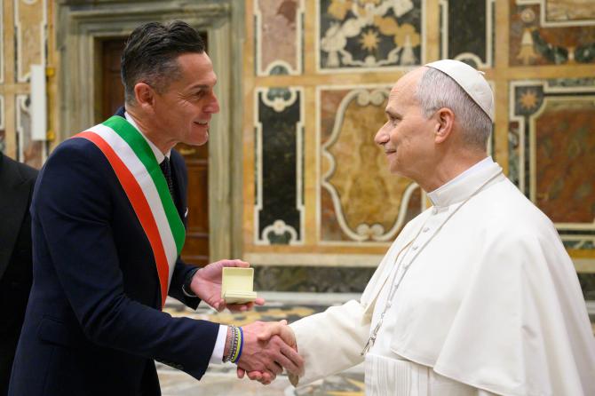 Davide Gilardino e Papa Leone XIV