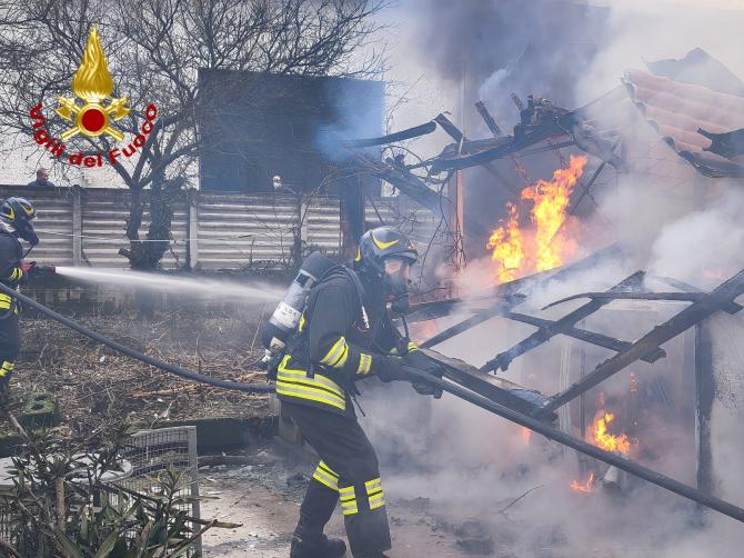 Incendio a Palazzolo 