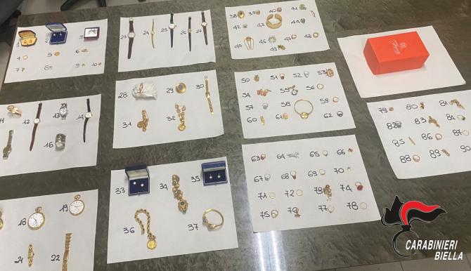 Furto gioielli Biella