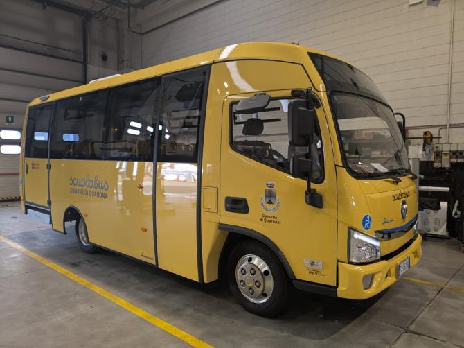 primo scuolabus elettrico del Piemonte