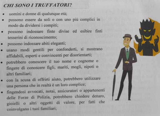 Opuscolo contro le truffe