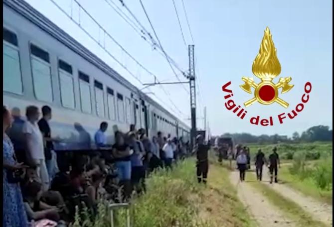 Treno fermo a San Germano
