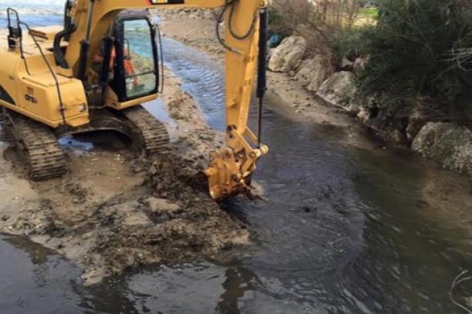 pulizia torrente