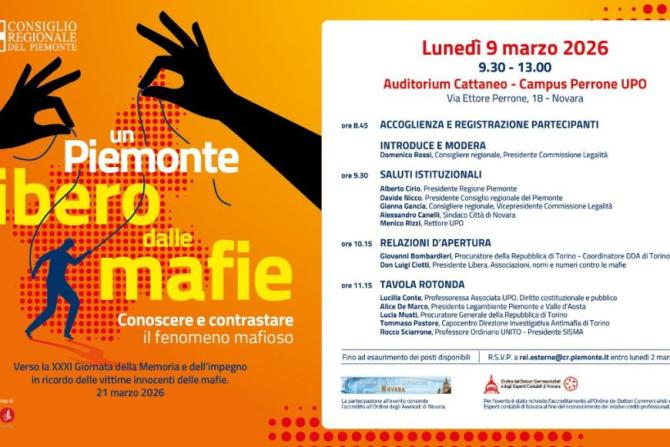 Un Piemonte libero dalle mafie