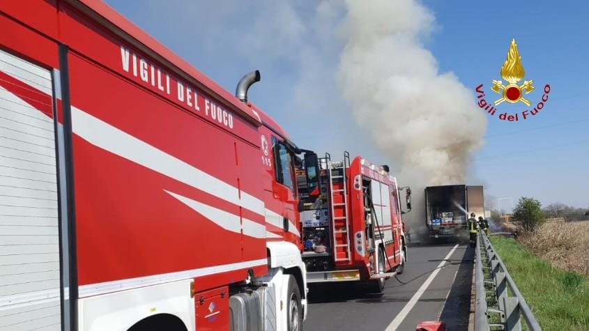 Incendio camion Caresanablot