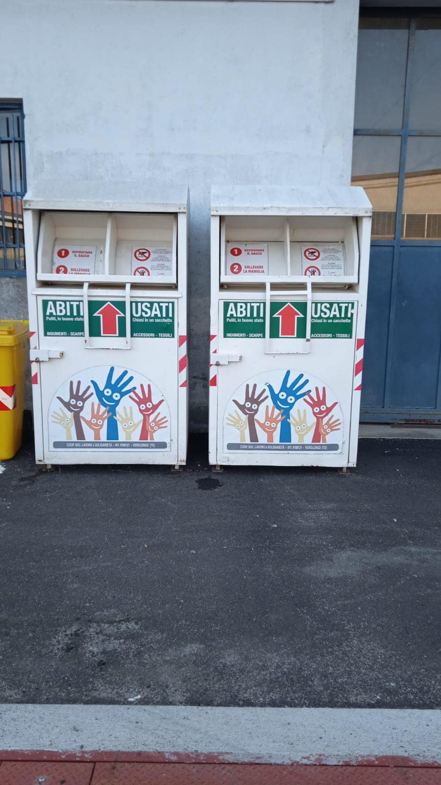 Cassonetti abiti usati Cerd Trino