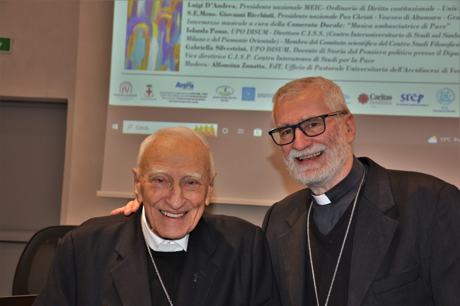 Monsignor Bettazzi con arcivescovo Arnolfo