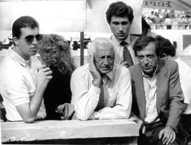 Da sinistra: Piero Lardi Ferrari, Gianni Agnelli e Vittorio Ghidella